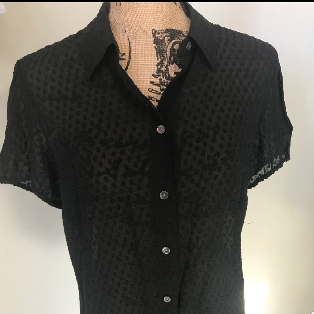 The Limited see through black blouse